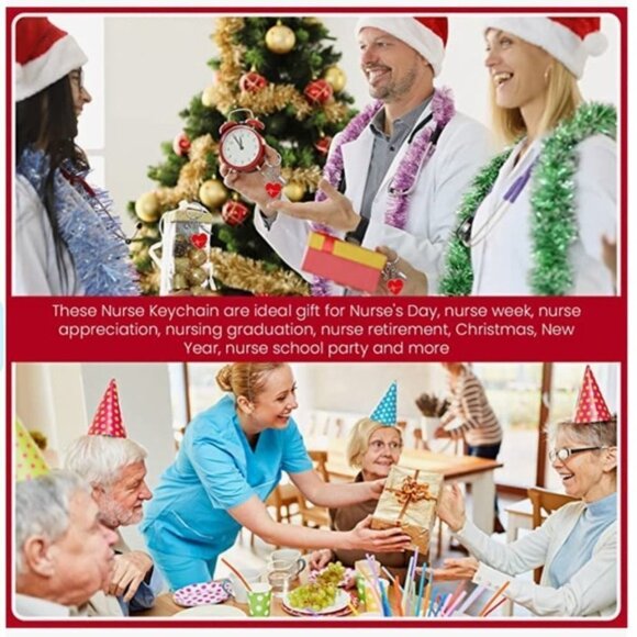 Nurse Keychain Gift Set 3 Pendants with Appreciation Thank You Card RN - Picture 4 of 16